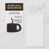 Kaffeebohne-Tassen-Form-KaffeeShoppe Visitenkarte (Vorne/Hinten)