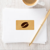 Kaffeebohnen Adressaufkleber (Insitu)