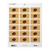 Kaffeebohnen Adressaufkleber (Vorne)
