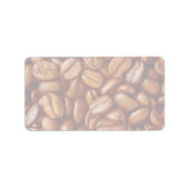 Kaffeebohnen Adressaufkleber (Vorne)