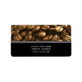 Kaffeebohnen Adressetiketten (Vorne)
