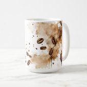 Kaffeebohnen Aquarell - Kaffeedokumente Kaffeetasse (VorderseiteRechts)