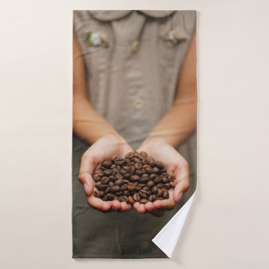 Kaffeebohnen aroma geröstet badehandtuch (Badehandtuch)