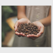 Kaffeebohnen aroma geröstet geschenkpapier (Flach)