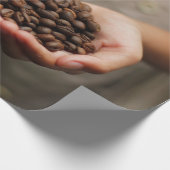 Kaffeebohnen aroma geröstet geschenkpapier (Ecke)