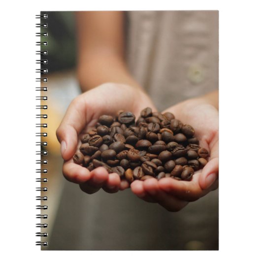 Kaffeebohnen aroma geröstet notizblock (Vorderseite)