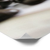 Kaffeebohnen auf einem alten Tisch Farbe 16x20 Poster (Ecke)