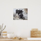 Kaffeebohnen auf einer alten Holzkiste Farbe 16x20 Poster (Küche)