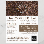 Kaffeebohnen, Barista, Café, Coffeehouse Advert Flyer (Vorne)