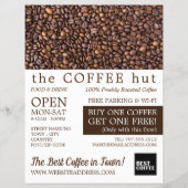 Kaffeebohnen, Barista, Café, Coffeehouse Advert Flyer (Vorne)