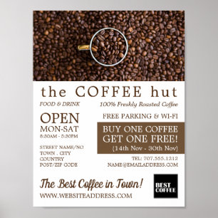 Kaffeebohnen, Barista, Café, Coffeehouse Advert Poster