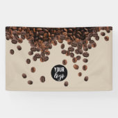 Kaffeebohnen - Berufliches Firmenlogo Banner (Horizontal)