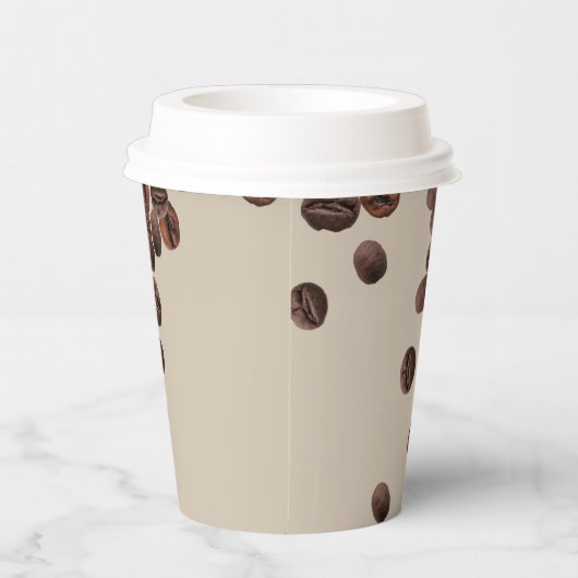 Kaffeebohnen - Berufliches Firmenlogo Pappbecher (Rechts)