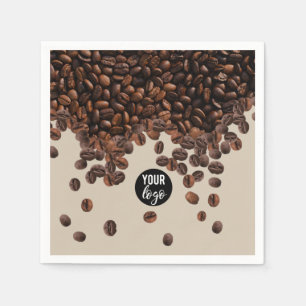 Kaffeebohnen - Berufliches Firmenlogo Serviette