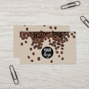 Kaffeebohnen - Berufliches Firmenlogo Visitenkarte