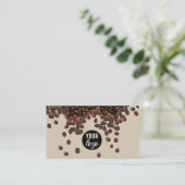 Kaffeebohnen - Berufliches Firmenlogo Visitenkarte (Stehend Vorderseite)
