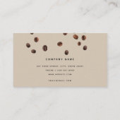 Kaffeebohnen - Berufliches Firmenlogo Visitenkarte (Rückseite)