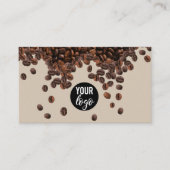 Kaffeebohnen - Berufliches Firmenlogo Visitenkarte (Vorderseite)