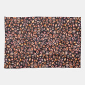 Kaffeebohnen Bleistift Zeichnend Muster rustikal b Geschirrtuch (Horizontal)