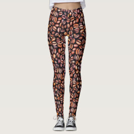 Kaffeebohnen Bleistift Zeichnend Muster rustikal b Leggings