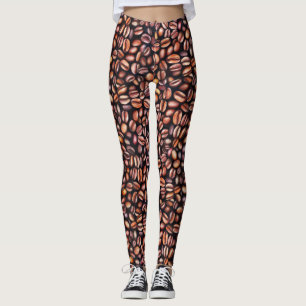 Kaffeebohnen Bleistift Zeichnend Muster rustikal b Leggings