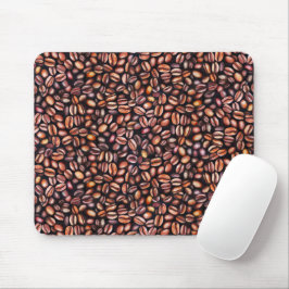 Kaffeebohnen Bleistift Zeichnend Muster rustikal b Mousepad