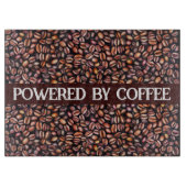 Kaffeebohnen Bleistift Zeichnend Muster rustikal b Schneidebrett (Vorderseite)