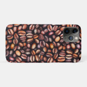 Kaffeebohnen Bleistiftzeichnung Muster Rustikal Br Case-Mate iPhone Hülle (Rückseite (Horizontal))