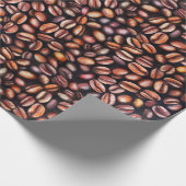 Kaffeebohnen Bleistiftzeichnung Muster Rustikal Br Geschenkpapier (Ecke)