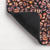 Kaffeebohnen Bleistiftzeichnung Muster Rustikal Br Mousepad (Ecke)