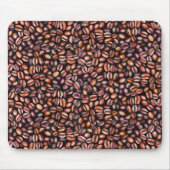Kaffeebohnen Bleistiftzeichnung Muster Rustikal Br Mousepad (Vorne)