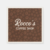 Kaffeebohnen Brown Napkin Serviette (Vorderseite)
