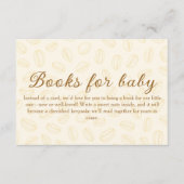 Kaffeebohnen Bücher für Babydusche Begleitkarte (Vorderseite)