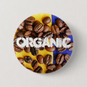 Kaffeebohnen Button (Vorderseite)