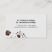 Kaffeebohnen | Café-Restaurant Visitenkarte (Rückseite)