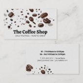 Kaffeebohnen | Café-Restaurant Visitenkarte (Vorne/Hinten)