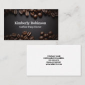 Kaffeebohnen | Café Shop Visitenkarte (Vorne/Hinten)