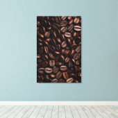 Kaffeebohnen Canvas drucken Leinwanddruck (Insitu (Holzboden))