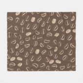 Kaffeebohnen: Cartoon Doodle Vintag Fleecedecke (Vorderseite (Horizontal))