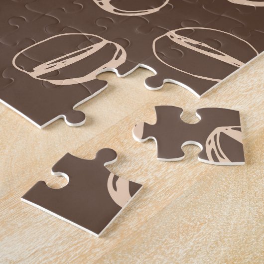 Kaffeebohnen: Cartoon Doodle Vintag Puzzle (Seite)