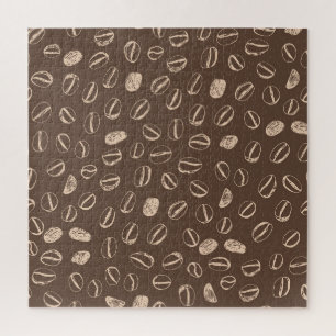 Kaffeebohnen: Cartoon Doodle Vintag Puzzle