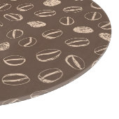 Kaffeebohnen: Cartoon Doodle Vintag Schneidebrett (Ecke)