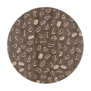 Kaffeebohnen: Cartoon Doodle Vintag Schneidebrett