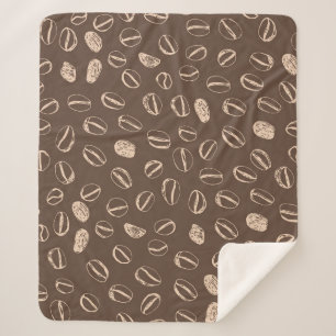 Kaffeebohnen: Cartoon Doodle Vintag Sherpadecke