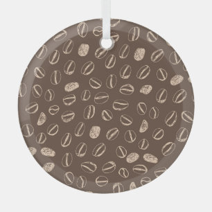 Kaffeebohnen: Cartoon-Doodle Vintage Ornament Aus Glas