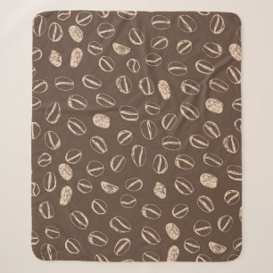 Kaffeebohnen: Cartoon-Doodle Vintage Sherpadecke