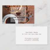 Kaffeebohnen-Cup-Logo | Barista Visitenkarte (Vorne/Hinten)