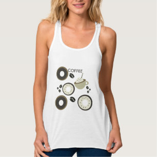 Kaffeebohnen Donuts Süße Barista Tank Top
