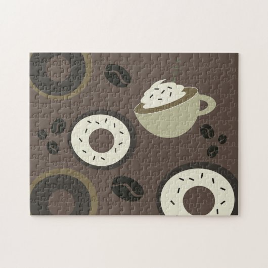 Kaffeebohnen Donuts Sweet Barista Puzzle (Horizontal)