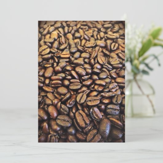 Kaffeebohnen Einladung (Stehend Vorderseite)